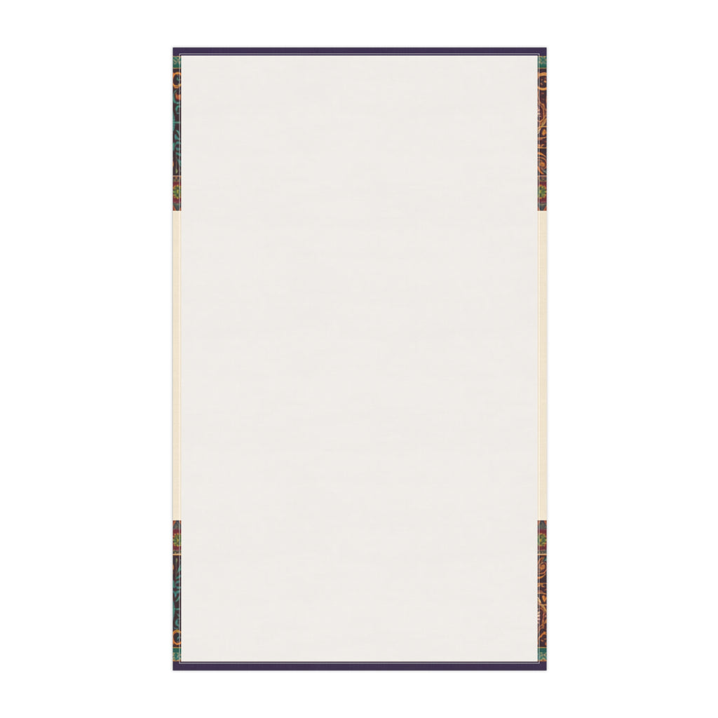 Kanjivaram Border Design Kitchen Tea Towel | Traditional South Indian Art Home Decor