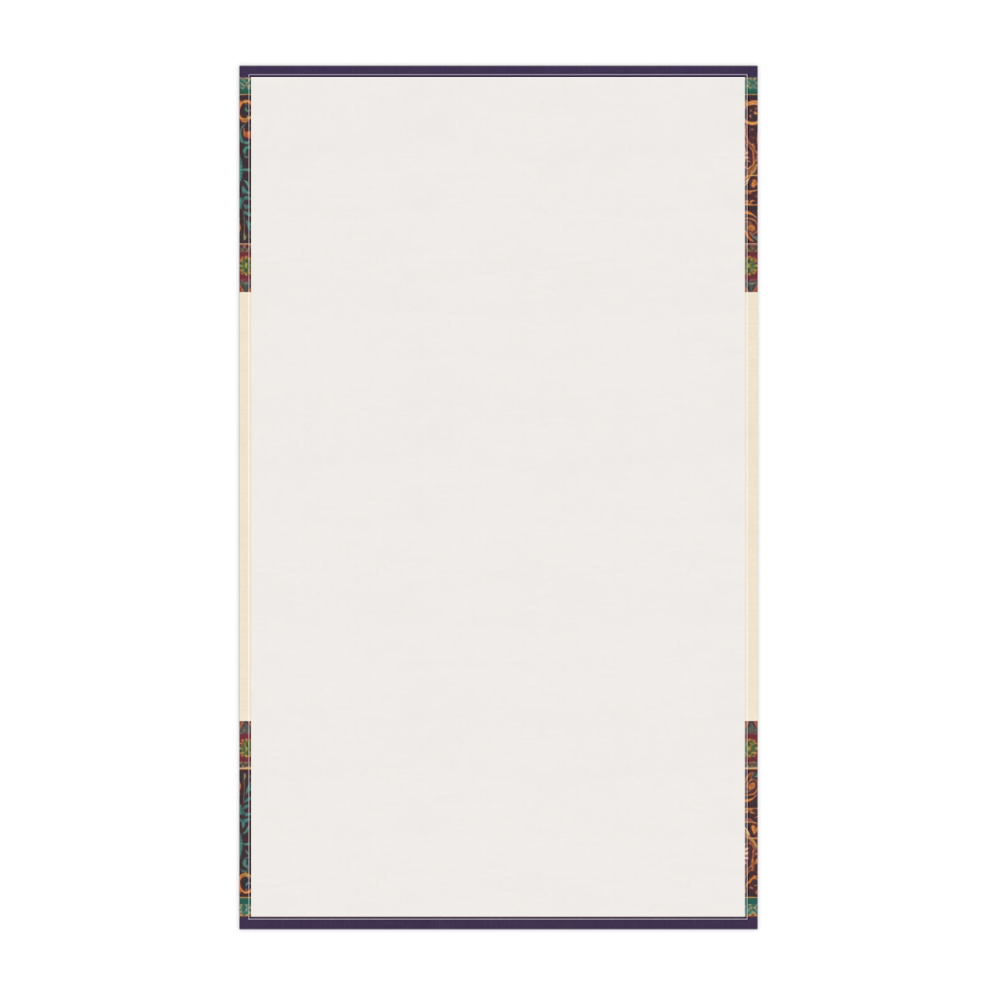 Kanjivaram Border Design Kitchen Tea Towel | Traditional South Indian Art Home Decor