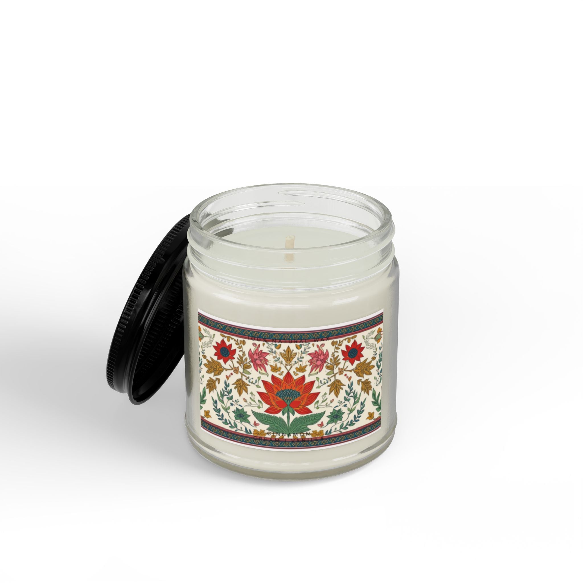 Pichwai Design Scented Soy Candle | Traditional Indian Art Home Decor Gift