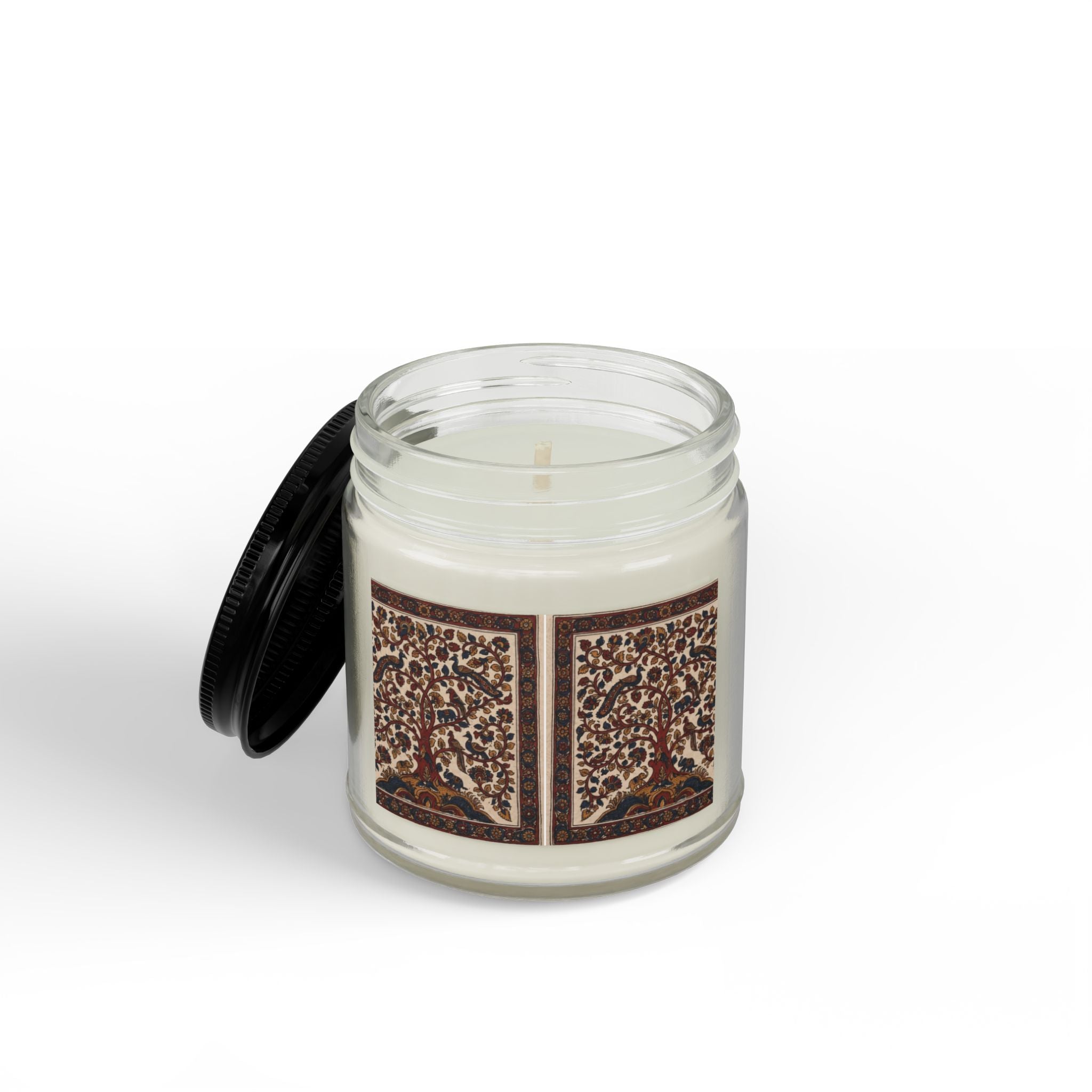 Kalamkari Design Scented Soy Candle | Traditional South Indian Art Home Decor