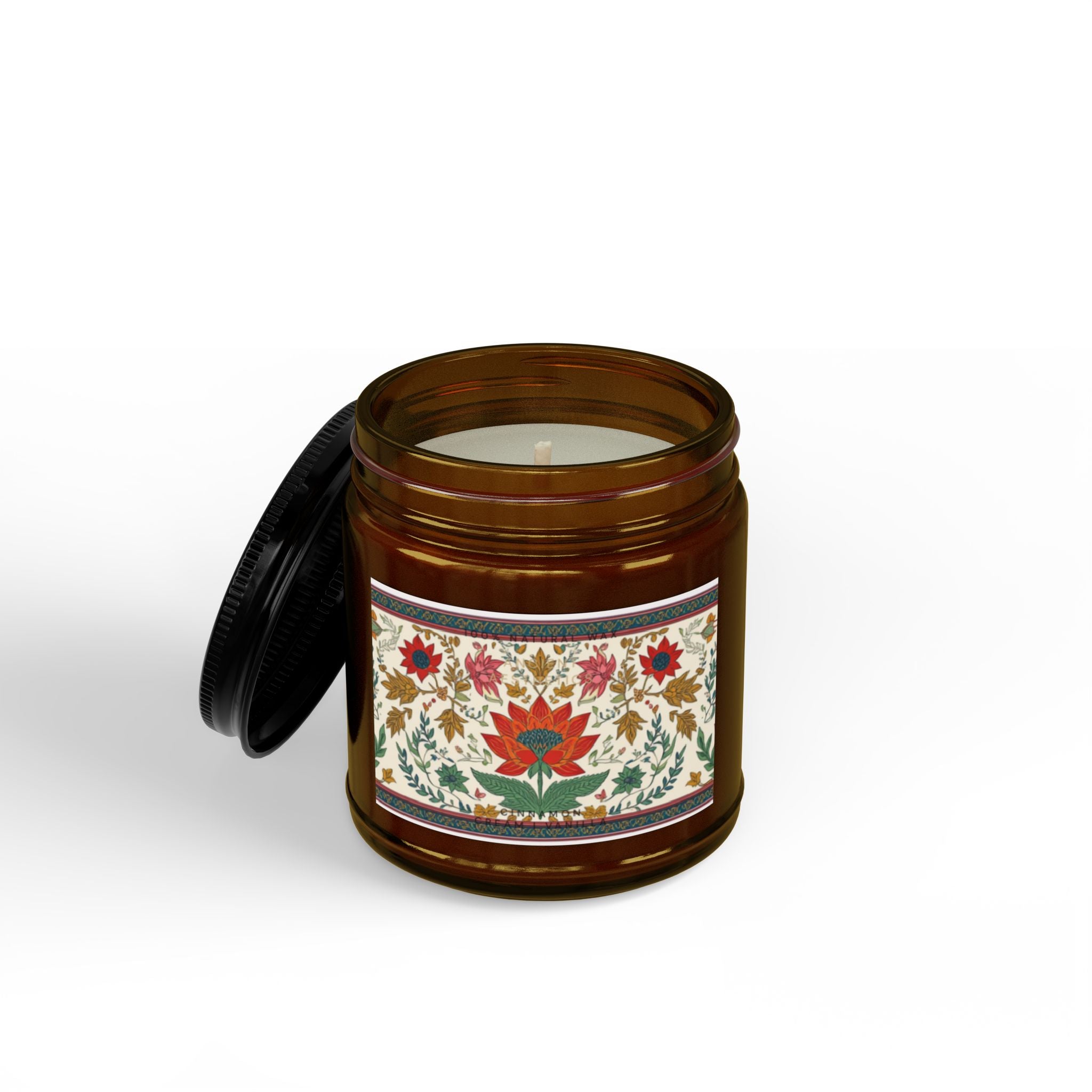 Pichwai Design Scented Soy Candle | Traditional Indian Art Home Decor Gift