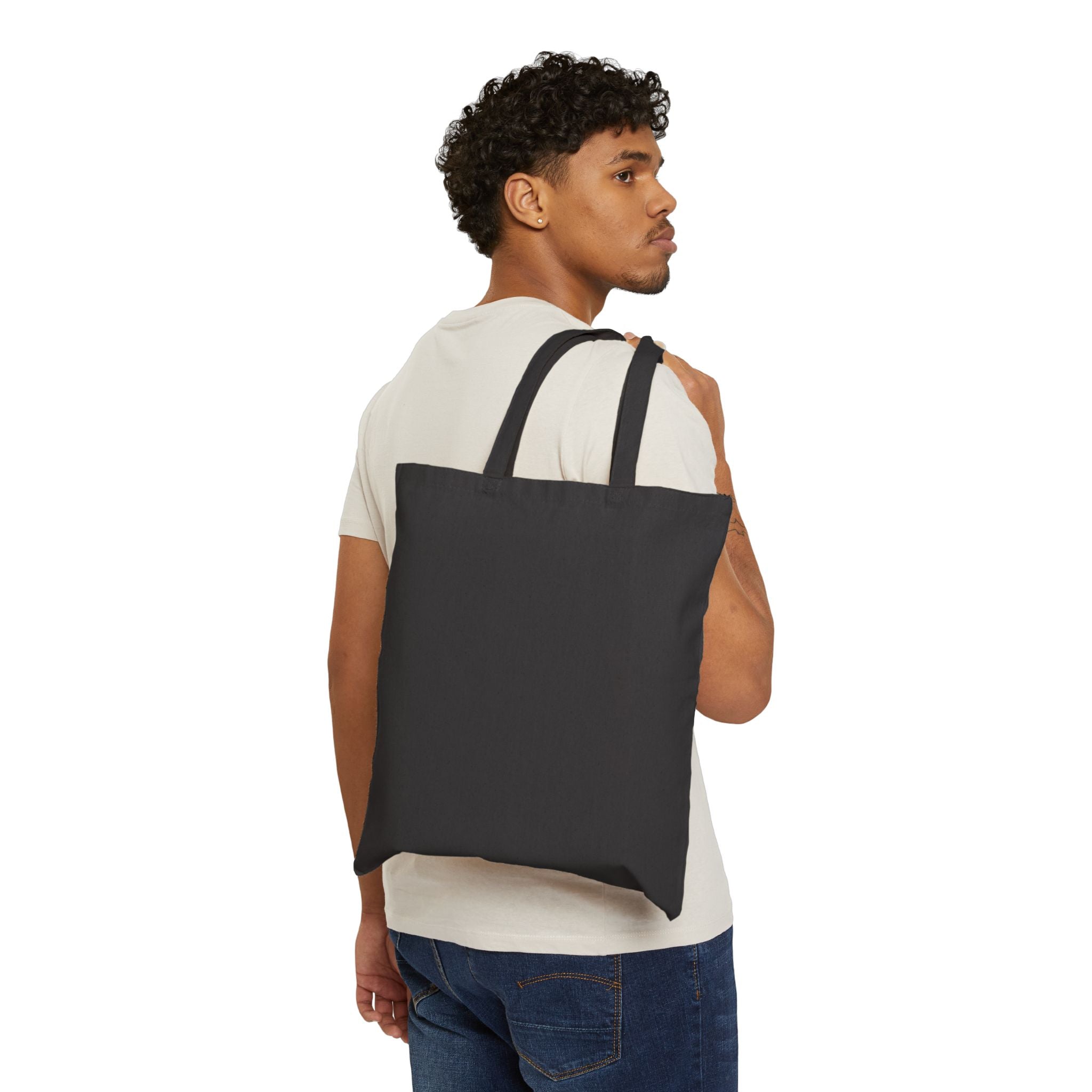 Central Indian Warli Folk Art Canvas Tote Bag | Warli-Inspired Tribal Print