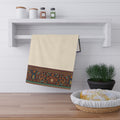 Kanjivaram Border Design Kitchen Tea Towel | Traditional South Indian Art Home Decor
